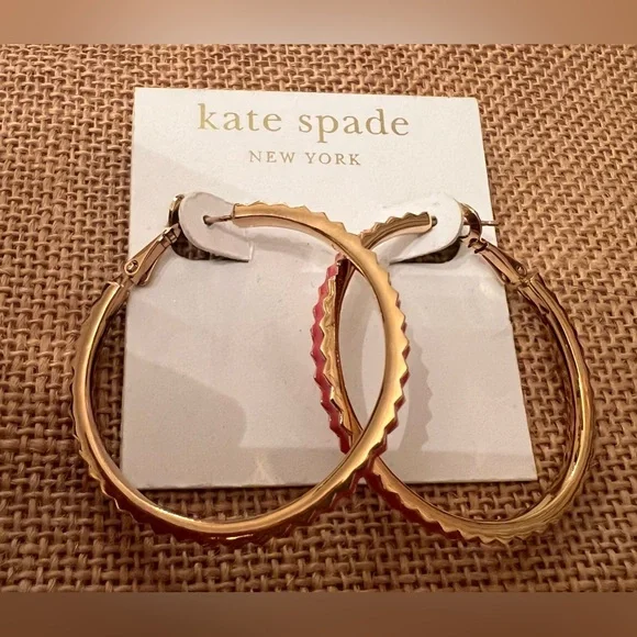Kate Spade Gold Hoop Earrings - Picture 1 of 3